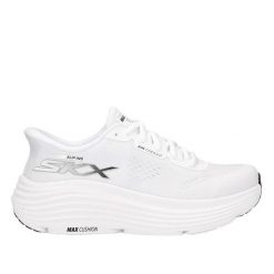 Buty do biegania Damskie Skechers. Białe obuwie sportowe damskie Skechers, bez wzorów, do biegania. Za 429.99 zł.