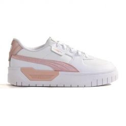 Trenerzy dziewczęcy Puma Cali Dream Shiny Pack. Białe buty sportowe dziewczęce Puma, bez wzorów, z materiału, bez zapięcia, trekkingowe. Za 367.00 zł.