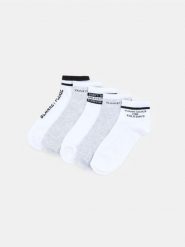 Skarpetki z bawełną 5 pack - biały. Białe skarpety damskie Sinsay, bez wzorów, z bawełny. Za 15.99 zł.