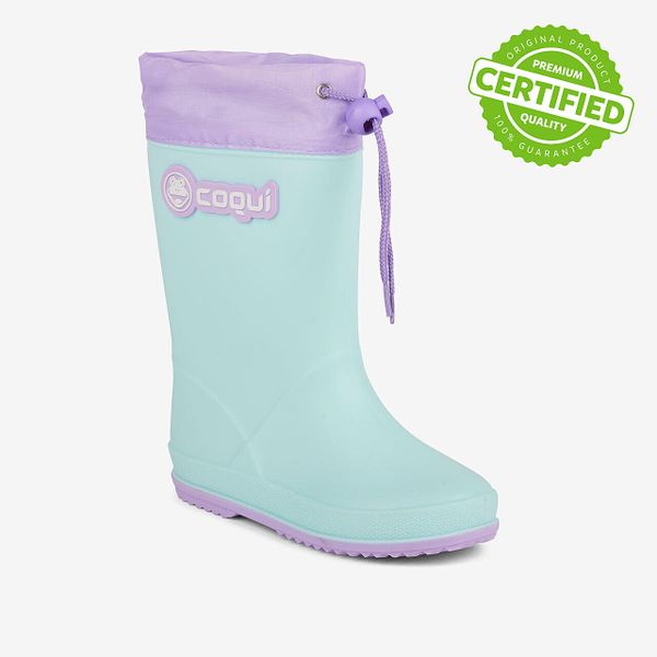 Dziecięce kalosze Coqui. Szare kalosze dziewczęce Coqui, bez wzorów. Za 138.99 zł.