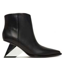 Botki United Nude. Czarne botki damskie United Nude, bez obcasa, na słupku, bez zapięcia. Za 1,509.00 zł.