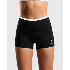Obcisłe spodenki damskie 2.0. Czarne szorty sportowe damskie NORDICDOTS, xs, bez wzorów, z elastanu, sportowe. Za 150.00 zł.