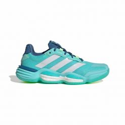 Damskie buty halowe adidas Stabil 16. Niebieskie obuwie sportowe damskie Adidas, bez wzorów, do piłki ręcznej. Za 687.50 zł.