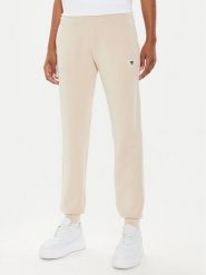 Guess Spodnie dresowe V4YB08 KCAY2 Beżowy Regular Fit. Brązowe spodnie dresowe damskie Guess, m, z aplikacjami, z dresówki. Za 259.99 zł.