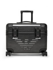 Emporio Armani Walizka kabinowa EM006923 AF15459 Szary ciemny. Szare walizki męskie Emporio Armani, bez wzorów, z tworzywa sztucznego. Za 1,749.00 zł.