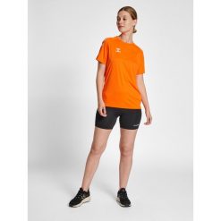 Koszulka damska Hummel Core Poly. Żółte koszulki sportowe damskie Hummel, m, bez wzorów, bez kołnierzyka, bez ramiączek, na fitness i siłownię. Za 122.50 zł.