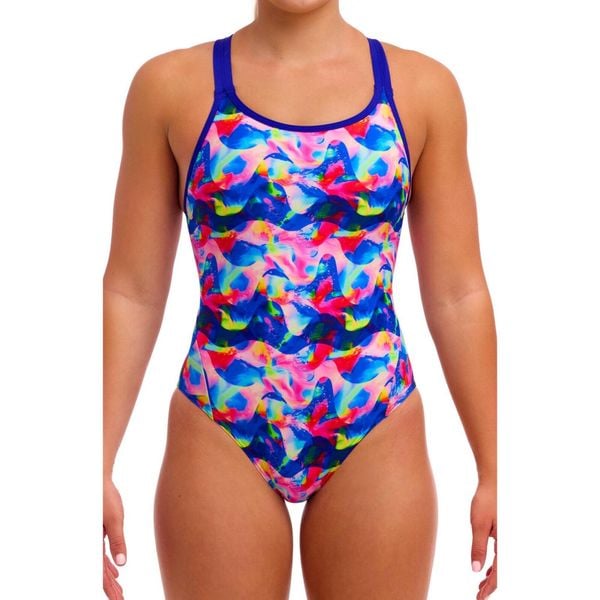 Strój kąpielowy Funkita Wet Wave - Eclipse. Niebieskie kostiumy jednoczęściowe damskie FUNKITA, l, bez wzorów, sportowe, do pływania. Za 289.00 zł.