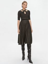 Pinko Sukienka codzienna Bitter 100413 A0L0 Czarny Regular Fit. Czarne sukienki damskie Pinko, na co dzień, l, bez wzorów, z syntetyku, bez kołnierzyka, bez ramiączek, proste. Za 1,039.00 zł.