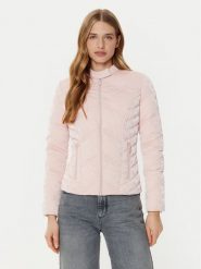 Guess Kurtka puchowa W5RL00 WGV30 Różowy Regular Fit. Czerwone kurtki damskie Guess, s, z aplikacjami, z puchu, bez kaptura. Za 719.99 zł.