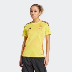 Koszulka piłkarska damska ADIDAS Belgia 2025 wyjazdowa. Koszulki sportowe damskie Adidas, m, bez wzorów, sportowe, bez kołnierzyka. Za 459.99 zł.