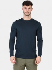 Bluza męska Fjallraven Abisko Wool LS. Niebieskie bluzy męskie Fjällräven, na jesień, m, bez wzorów, z poliesteru, bez kaptura. Za 399.00 zł.