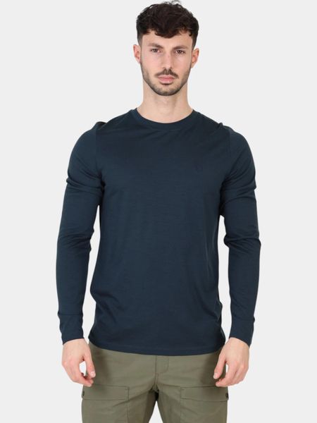 Bluza męska Fjallraven Abisko Wool LS. Niebieskie bluzy męskie Fjällräven, na jesień, m, bez wzorów, z materiału, bez kaptura. Za 562.00 zł.