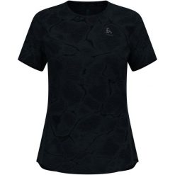 Koszulka damska do biegania ODLO Zeroweight Engineered Chill-Tec. Czarne koszulki sportowe damskie Odlo, l, bez wzorów, z materiału, bez kołnierzyka, bez ramiączek, do biegania. Za 299.99 zł.