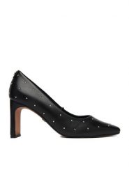 Nine West Czółenka CEO-LP806187-1B Czarny. Czarne czółenka damskie Nine West, bez wzorów, ze skóry, bez obcasa, bez zapięcia. Za 249.99 zł.