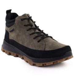 Wodoodporne trapery męskie khaki Rieker 35508-25. Brązowe śniegowce i trapery męskie Rieker, ze skóry ekologicznej, bez zapięcia. Za 429.00 zł.