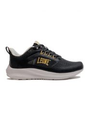 Buty sportowe na co dzień na siłownię. Czarne obuwie sportowe damskie LEONE 1947 APPAREL, bez wzorów, z materiału, na fitness i siłownię. Za 147.31 zł.