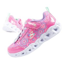 Buty sportowe dla dziewczynki Skechers S Lighs-Heart. Czerwone buty sportowe dziewczęce Skechers, bez wzorów, z materiału, bez zapięcia, trekkingowe, Skechers Sport. Za 199.00 zł.