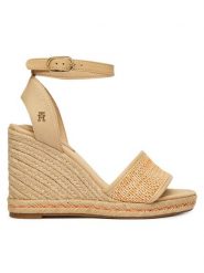Tommy Hilfiger Espadryle High Wedge Espad FW0FW09471 Beżowy jasny. Brązowe sandały damskie Tommy Hilfiger, bez wzorów, z syntetyku, bez obcasa, bez zapięcia. Za 409.99 zł.