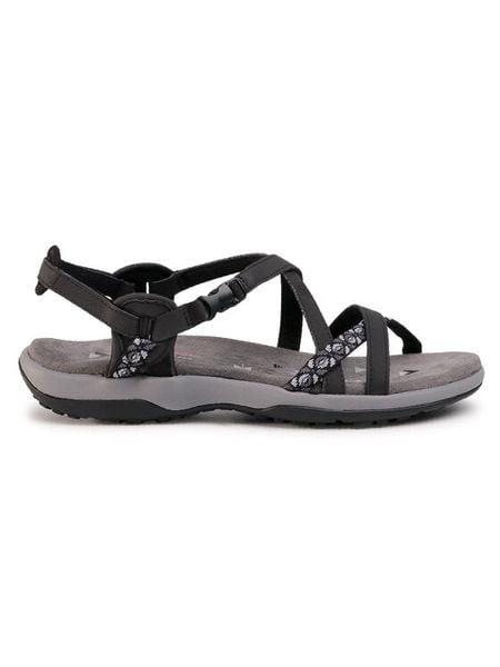 Skechers Sandały Reggae Slim 40955/BLK Czarny. Czarne sandały damskie Skechers, bez wzorów, ze skóry, bez obcasa, na płaskiej podeszwie, bez zapięcia. Za 199.99 zł.