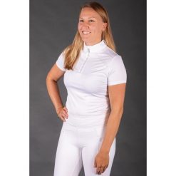 Damska koszulka polo na zawody Harry's Horse Sienna (x5). Białe koszulki sportowe damskie HARRYS HORSE, s, bez wzorów, bez kołnierzyka, bez ramiączek, do jazdy konnej. Za 203.00 zł.