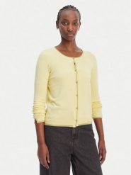 Liu Jo Kardigan WA6280 MS49I Żółty Regular Fit. Żółte kardigany damskie Liu Jo, s, bez wzorów, z wiskozy, bez kołnierzyka, bez ramiączek, bez kaptura. Za 429.99 zł.
