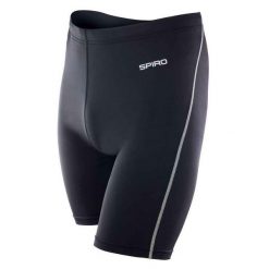 Męskie Spodenki Bodyfit Base Layer. Czarne krótkie spodenki sportowe męskie SPIRO, m, bez wzorów, trekkingowe. Za 85.99 zł.