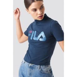 FILA T-shirt Every Turtle - Navy. Niebieskie t-shirty damskie Fila, z golfem. Za 141.95 zł.