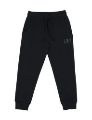 Czarne spodnie dresowe dziewczęce. Czarne spodnie sportowe dla dziewczynek LEONE 1947 APPAREL, bez wzorów, z bawełny, na jogę i pilates. Za 105.21 zł.