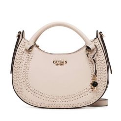 Torebka Guess. Brązowe torebki do ręki damskie Guess, z aplikacjami, klasyczne, bez dodatków. Za 489.99 zł.