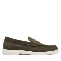 Mokasyny Tommy Hilfiger. Brązowe mokasyny męskie Tommy Hilfiger, z nubiku. Za 379.99 zł.