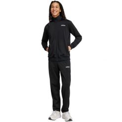 Dres męski adidas Linear. Czarne bluzy męskie Adidas, z dresówki, bez zapięcia, na fitness i siłownię. Za 229.99 zł.