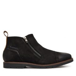 Botki Bugatti. Czarne botki męskie Bugatti, bez wzorów, bez zapięcia. Za 419.99 zł.