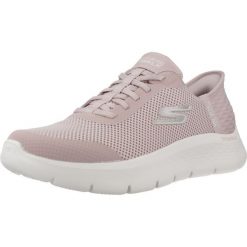 Buty SKECHERS GO WALK FLEX GRAND ENTRY Rose. Białe obuwie sportowe damskie Skechers, bez wzorów, z tkaniny, trekkingowe, Skechers Sport. Za 309.99 zł.