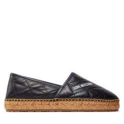 Espadryle LOVE MOSCHINO. Czarne espadryle damskie Love Moschino, bez wzorów, bez obcasa, bez zapięcia. Za 949.99 zł.