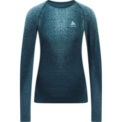 Bluza termoaktywna damska Odlo Performance Warm Blackcomb BL Top Crew Neck LS. Niebieskie bielizna termoaktywna damska Odlo, xl, bez wzorów, bez kaptura. Za 297.99 zł.