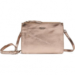 Skórzana torebka w kolorze złotym - (S)22,5 x (W)16,5 x (G)5 cm. Żółte torby na ramię damskie marki Tosca Blu. W wyprzedaży za 289.95 zł.