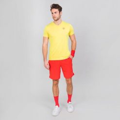 Koszulka Bidi Badu ted tech. Czerwone koszulki sportowe męskie BIDI BADU, bez wzorów, bez kołnierzyka, bez ramiączek. Za 148.75 zł.