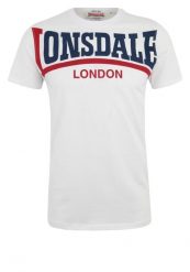T-shirt o wąskim kroju Lonsdale Creation. Białe t-shirty męskie Lonsdale, m, bez wzorów, z bawełny, bez kołnierzyka. Za 113.59 zł.