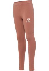 Legginsy dziewczęce Hummel Onze. Brązowe legginsy dla dziewczynek Hummel, bez wzorów, z bawełny. Za 128.50 zł.