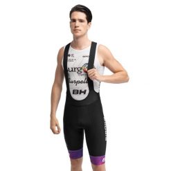 Męskie krótkie spodenki kolarskie z szelkami Burgos Burpellet BH x Siroko Siro. Czarne krótkie spodenki sportowe męskie SIROKO, m, bez wzorów, rowerowe. Za 338.00 zł.