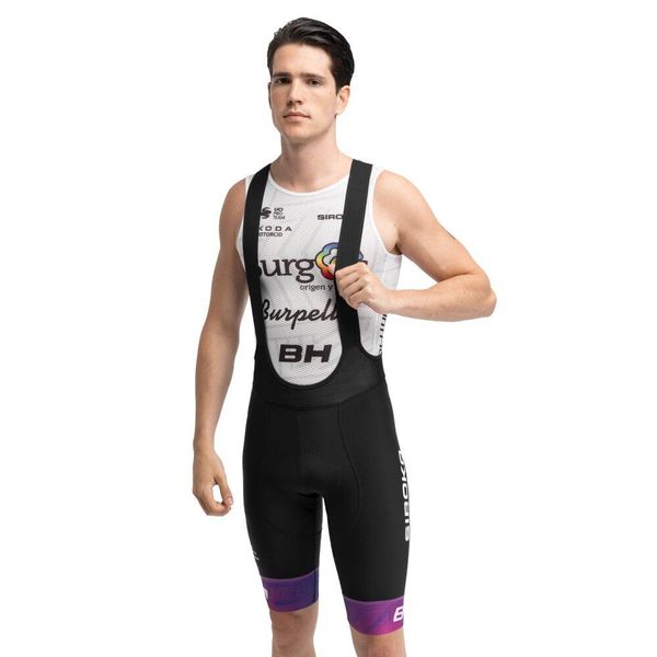 Męskie krótkie spodenki kolarskie z szelkami Burgos Burpellet BH x Siroko Siro. Czarne buty sportowe męskie SIROKO, bez zapięcia, rowerowe. Za 338.00 zł.