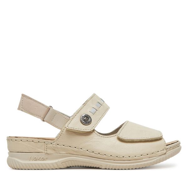 Sandały Rieker. Sandały damskie Rieker, bez wzorów, bez obcasa, na płaskiej podeszwie, bez zapięcia. Za 249.99 zł.