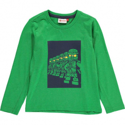 Koszulka "Thomas 614" w kolorze zielonym. Zielone t-shirty dla chłopców marki Lego Wear Fashion, z długim rękawem. W wyprzedaży za 49.95 zł.