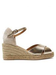 Geox Espadryle D Gelsa Low D45NGA 000CF C2012 Złoty. Żółte sandały damskie Geox, bez wzorów, z materiału, bez obcasa, bez zapięcia. Za 259.99 zł.