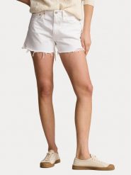Polo Ralph Lauren Szorty jeansowe 211934947001 Biały Regular Fit. Białe szorty damskie Polo Ralph Lauren, bez wzorów, z bawełny. Za 369.99 zł.