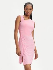 Hugo Sukienka codzienna Nalira 50514027 Różowy Slim Fit. Czerwone sukienki damskie Hugo, na co dzień, m, bez wzorów, z wiskozy, bez kołnierzyka, bez ramiączek, proste. Za 449.99 zł.