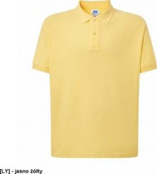 JHK PORA 210 - męskie polo z krótkim rękawem 100% stabilizowana bawełna, 200- 210g - jasnożółty XS. Żółte koszulki polo męskie JHK, m, bez wzorów, z bawełny, bez ramiączek. Za 30.78 zł.