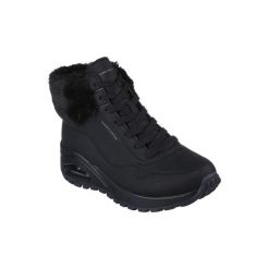 Buty damskie Skechers Uno Rugged Fall Air. Czarne obuwie sportowe damskie Skechers, bez wzorów, z materiału, trekkingowe, Skechers Sport. Za 490.00 zł.