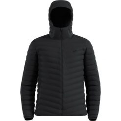 Kurtka puchowa Odlo Jacket insulated X-ALP PACKABLE DOWN. Czarne kurtki męskie Odlo, l, bez wzorów, z elastanu, z kapturem. Za 1,169.99 zł.