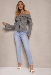 Niebieskie Jeansy z Bawełną Typu Skinny Jorivaes. Niebieskie jeansy dla dziewczynek Renee, z bawełny, eleganckie, z podwyższonym stanem. Za 109.99 zł.